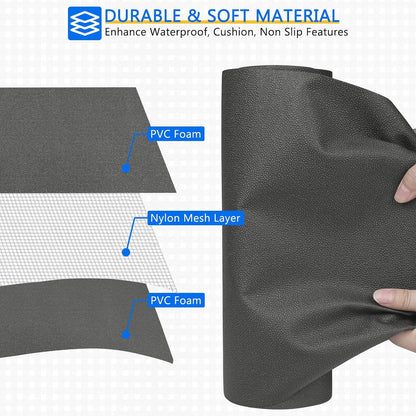 Shelf Liner for Cabinets, Drawer Non Adhesive Non Slip Foam Mat for Kitchen, Pantry, Bathroom, Cupboard, Garage, Closet, Shelves, Drawer, Tool Box, Gray 11.8 x 59 inches