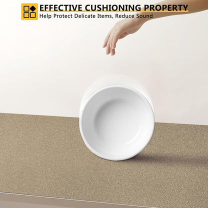 Shelf Liner for Cabinets, Drawer Non Adhesive Non Slip Foam Mat for Kitchen, Pantry, Bathroom, Cupboard, Garage, Closet, Shelves, Drawer, Tool Box, Gray 11.8 x 59 inches