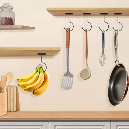 2 Pcs Banana Hook, Under Cabinet Foldable Banana Hanger