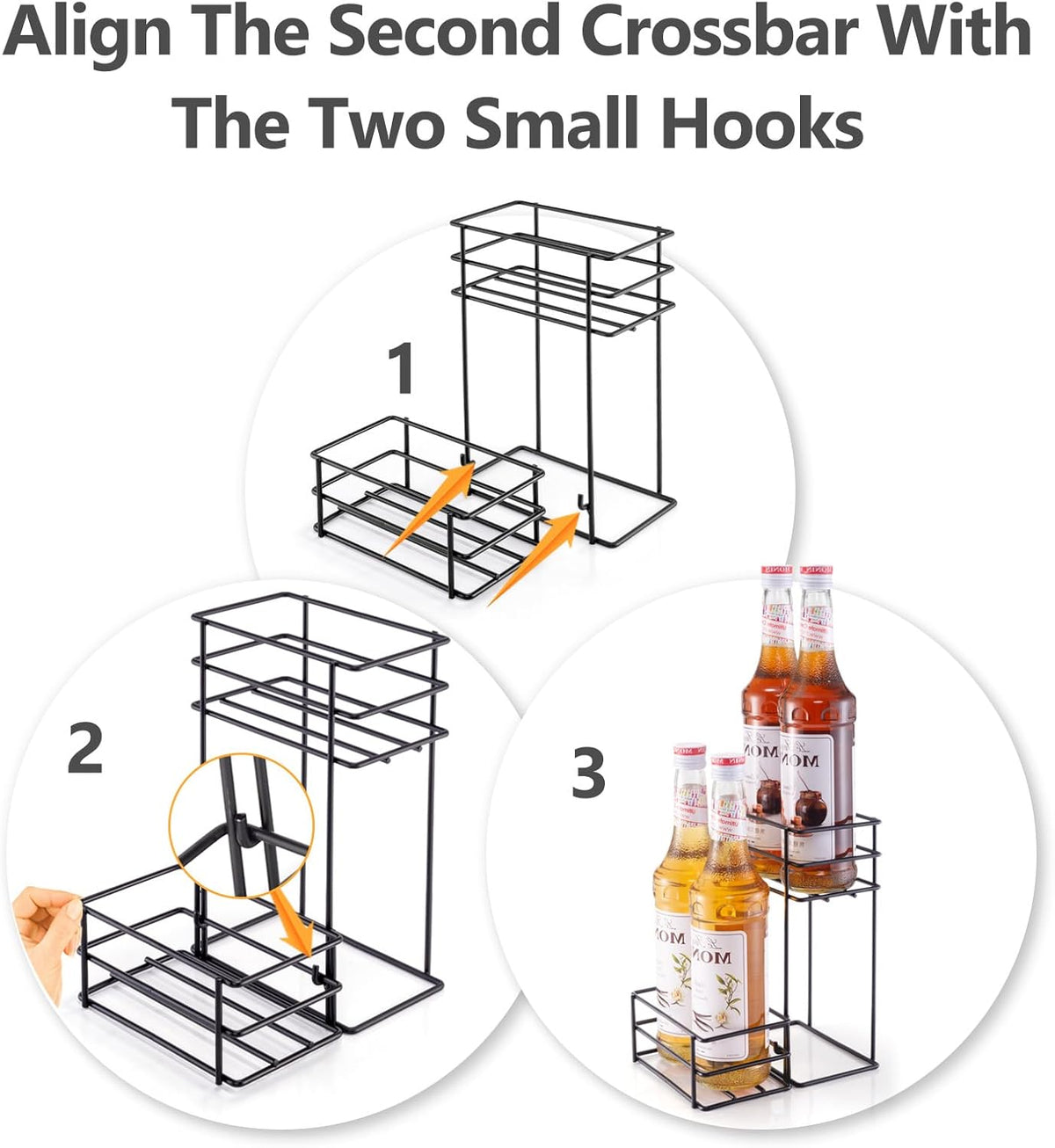12 Bottle Capacity Coffee Syrup Organizer 3 Tier Coffee Syrup Stand Shelf for Coffee Bar Kitchen Small Wine Rack for Bar Family Storage for Syrup Wine Dressing