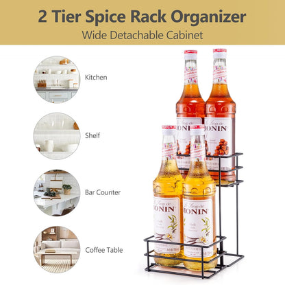 12 Bottle Capacity Coffee Syrup Organizer 3 Tier Coffee Syrup Stand Shelf for Coffee Bar Kitchen Small Wine Rack for Bar Family Storage for Syrup Wine Dressing