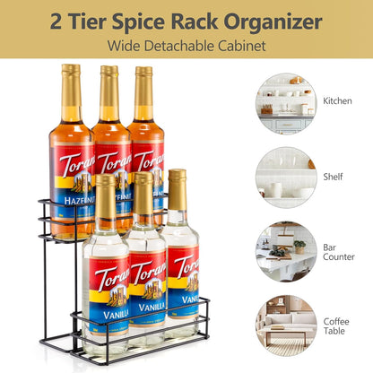 12 Bottle Capacity Coffee Syrup Organizer 3 Tier Coffee Syrup Stand Shelf for Coffee Bar Kitchen Small Wine Rack for Bar Family Storage for Syrup Wine Dressing