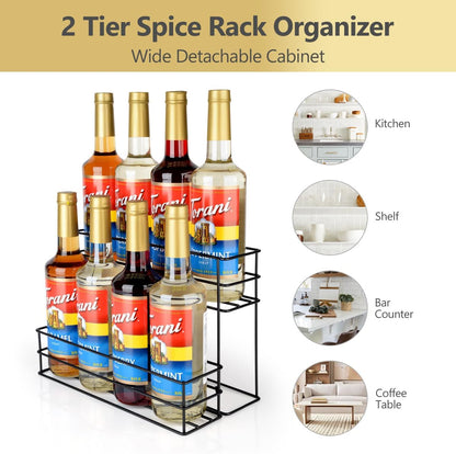 12 Bottle Capacity Coffee Syrup Organizer 3 Tier Coffee Syrup Stand Shelf for Coffee Bar Kitchen Small Wine Rack for Bar Family Storage for Syrup Wine Dressing