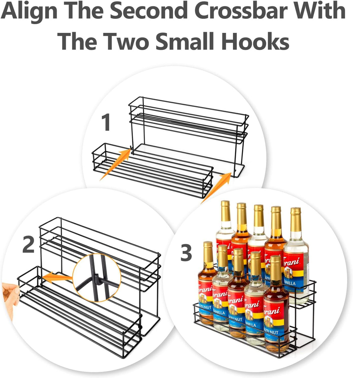 12 Bottle Capacity Coffee Syrup Organizer 3 Tier Coffee Syrup Stand Shelf for Coffee Bar Kitchen Small Wine Rack for Bar Family Storage for Syrup Wine Dressing