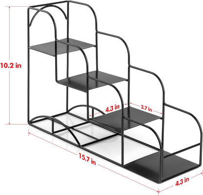 12 Bottle Capacity Coffee Syrup Organizer 3 Tier Coffee Syrup Stand Shelf for Coffee Bar Kitchen Small Wine Rack for Bar Family Storage for Syrup Wine Dressing
