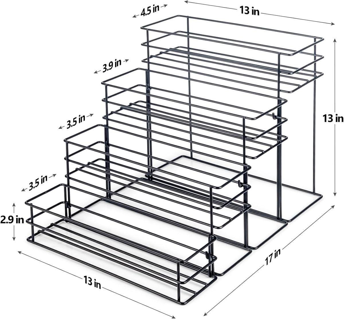 12 Bottle Capacity Coffee Syrup Organizer 3 Tier Coffee Syrup Stand Shelf for Coffee Bar Kitchen Small Wine Rack for Bar Family Storage for Syrup Wine Dressing