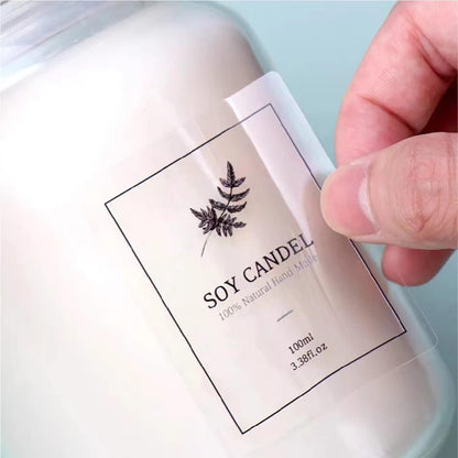 100 to 1000pcs Custom Clear Stickers Personalized Logo Labels Transparent Stickers Waterproof Rectangle, Non-Fading, Tear-Resistant, Paste on Glass, Water Bottles, Jars, Bags (Rectangle)