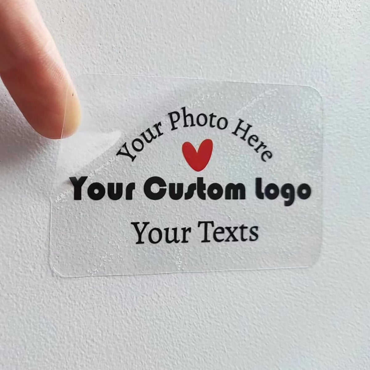 100 to 1000pcs Custom Clear Stickers Personalized Logo Labels Transparent Stickers Waterproof Rectangle, Non-Fading, Tear-Resistant, Paste on Glass, Water Bottles, Jars, Bags (Rectangle)