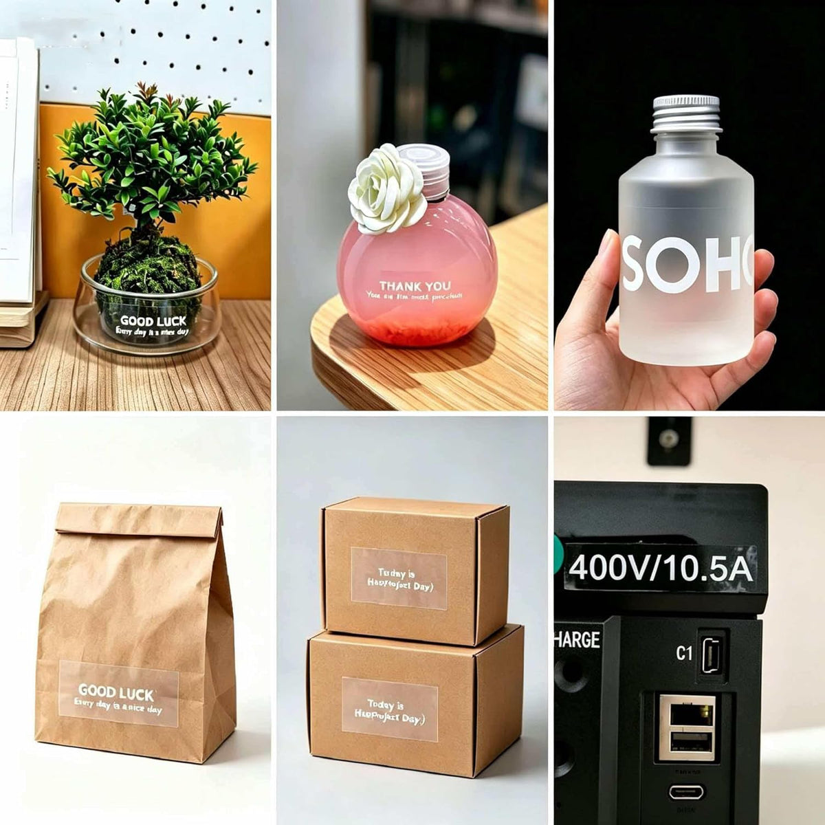 100 to 1000pcs Custom Clear Stickers Personalized Logo Labels Transparent Stickers Waterproof Rectangle, Non-Fading, Tear-Resistant, Paste on Glass, Water Bottles, Jars, Bags (Rectangle)