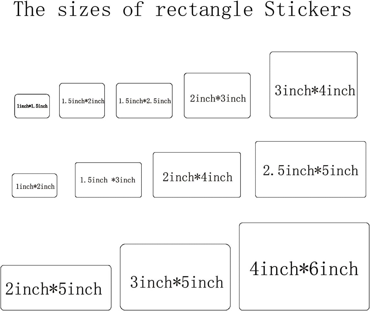 100 to 1000pcs Custom Clear Stickers Personalized Logo Labels Transparent Stickers Waterproof Rectangle, Non-Fading, Tear-Resistant, Paste on Glass, Water Bottles, Jars, Bags (Rectangle)