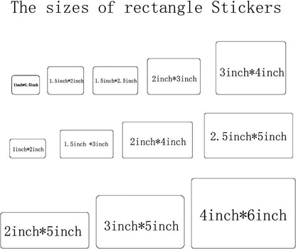 100 to 1000pcs Custom Clear Stickers Personalized Logo Labels Transparent Stickers Waterproof Rectangle, Non-Fading, Tear-Resistant, Paste on Glass, Water Bottles, Jars, Bags (Rectangle)
