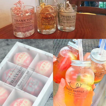 100 to 1000pcs Custom Clear Stickers Personalized Logo Labels Transparent Stickers Waterproof Rectangle, Non-Fading, Tear-Resistant, Paste on Glass, Water Bottles, Jars, Bags (Rectangle)