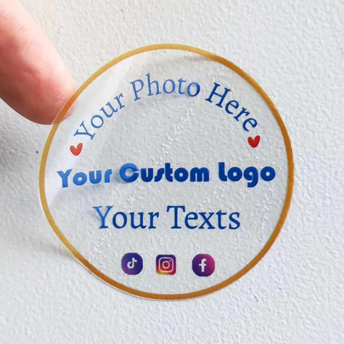 100 to 1000pcs Custom Clear Stickers Personalized Logo Labels Transparent Stickers Waterproof Rectangle, Non-Fading, Tear-Resistant, Paste on Glass, Water Bottles, Jars, Bags (Rectangle)