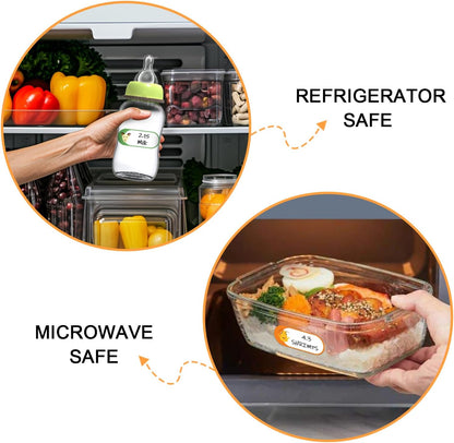 500pcs Food Labels,1 x 3 Inch Freezer Labels Removable for Food Containers, Mason Jar, Water/Oil/Tear Resistant,No Residue Food Storage Labels Perfect for Kitchen