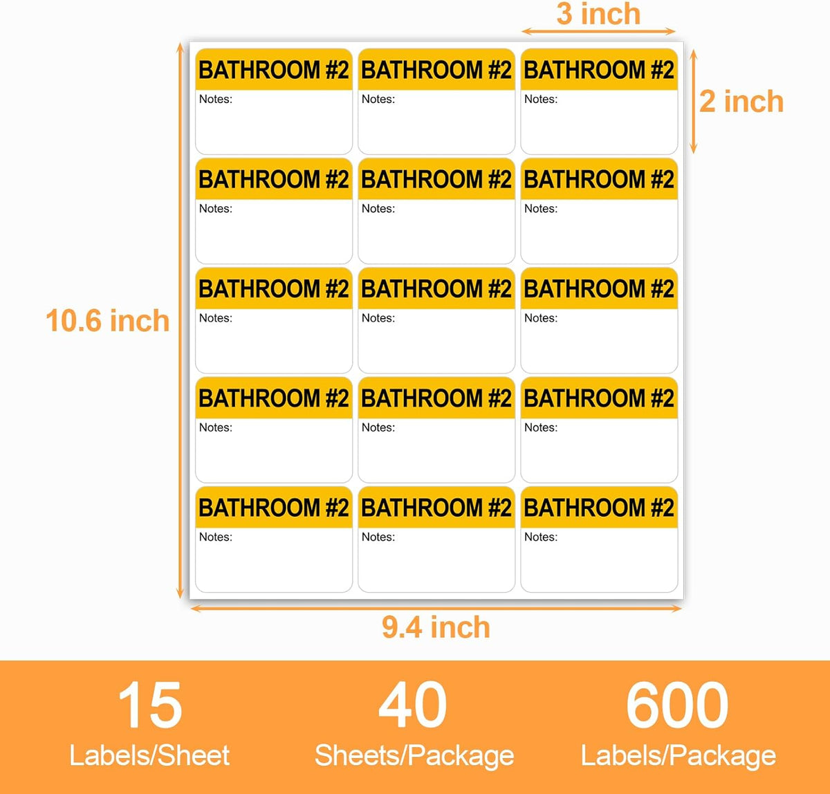 500pcs Food Labels,1 x 3 Inch Freezer Labels Removable for Food Containers, Mason Jar, Water/Oil/Tear Resistant,No Residue Food Storage Labels Perfect for Kitchen
