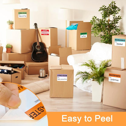 500pcs Food Labels,1 x 3 Inch Freezer Labels Removable for Food Containers, Mason Jar, Water/Oil/Tear Resistant,No Residue Food Storage Labels Perfect for Kitchen