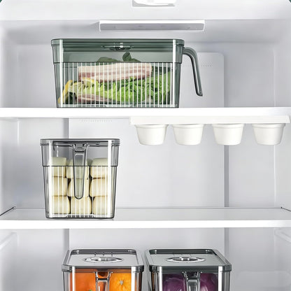 8 Pcs Yogurt Organizer for Fridge with Self-Adhesive Tapes - Space Saving, Slider Yogurt Organizer for 3.75 Inch Regular Yogurt Cups