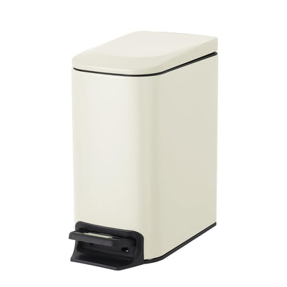 Small Bathroom Trash Can with Lid, 1.6 Gal, Soft Close, Matte Black