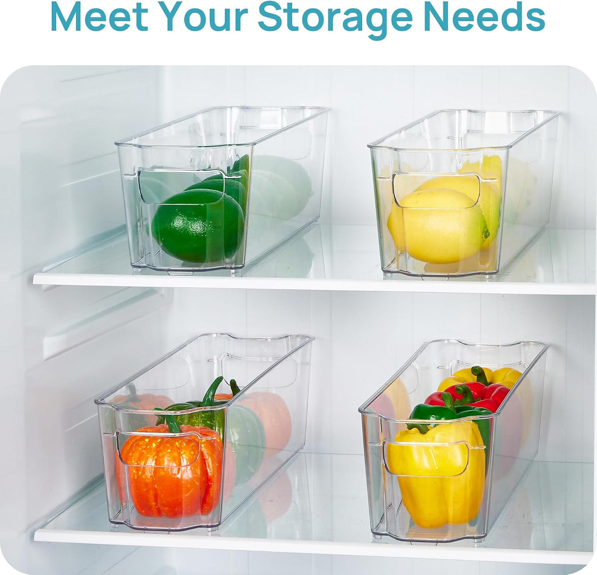 4Pcs Clear Breastmilk Storage Bags Container in Freezer Fridge | BPA-free Plastic Storage Bins, For Breast Milk Baby Pouches Formula Bottles and Yogurts, In Freezer Fridge and Pantry