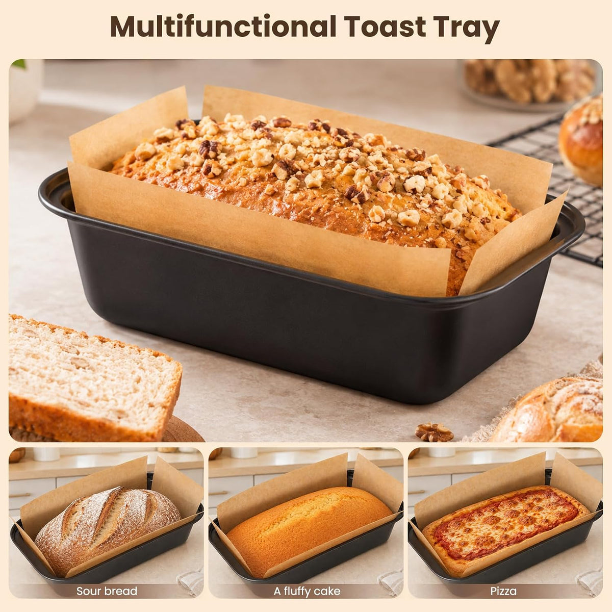 Loaf Pan Liners, 100 Pcs Loaf Pan Liners for Baking Bread 9x5 Inch