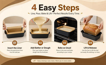 Loaf Pan Liners, 100 Pcs Loaf Pan Liners for Baking Bread 9x5 Inch