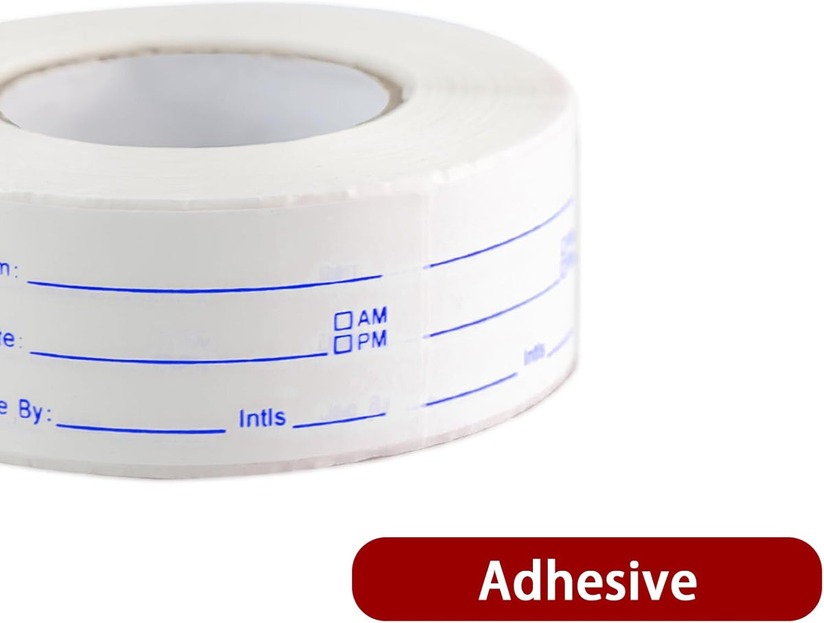 1000 PCS Food Date Labels - 2 Rolls of Write-On Stickers for Kitchen and Restaurant, Ideal for Freezer and Expiration Date Marking