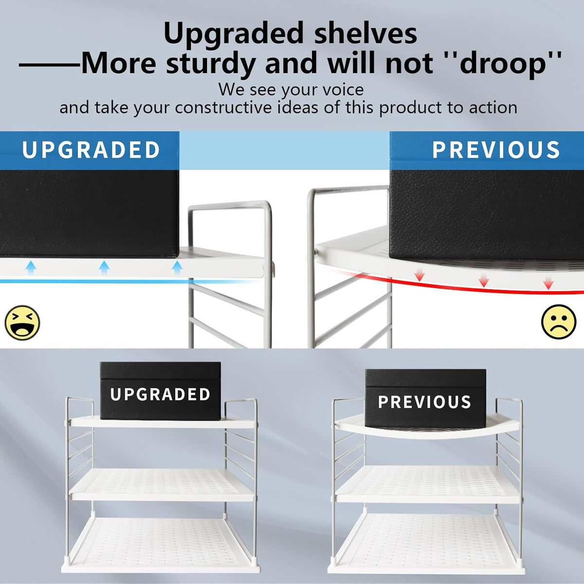 Upgraded Cabinet Organizers and Storage -Divided Compartment Holder for Plastic Bag, Wrap, Foil, Snack and Box for Kitchen and Pantry Organization and Storage, Kitchen Organization(Black)