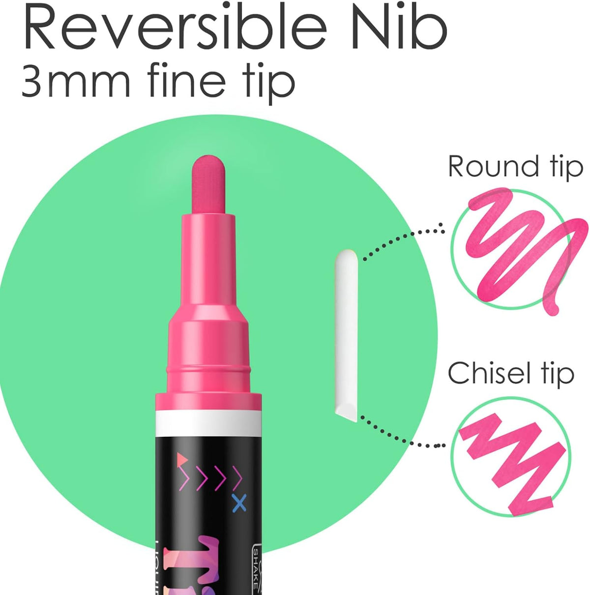Fine Tip Chalk Markers, Liquid Chalk Pens-8 Pack, 1mm Point