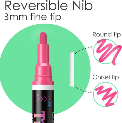 Fine Tip Chalk Markers, Liquid Chalk Pens-8 Pack, 1mm Point