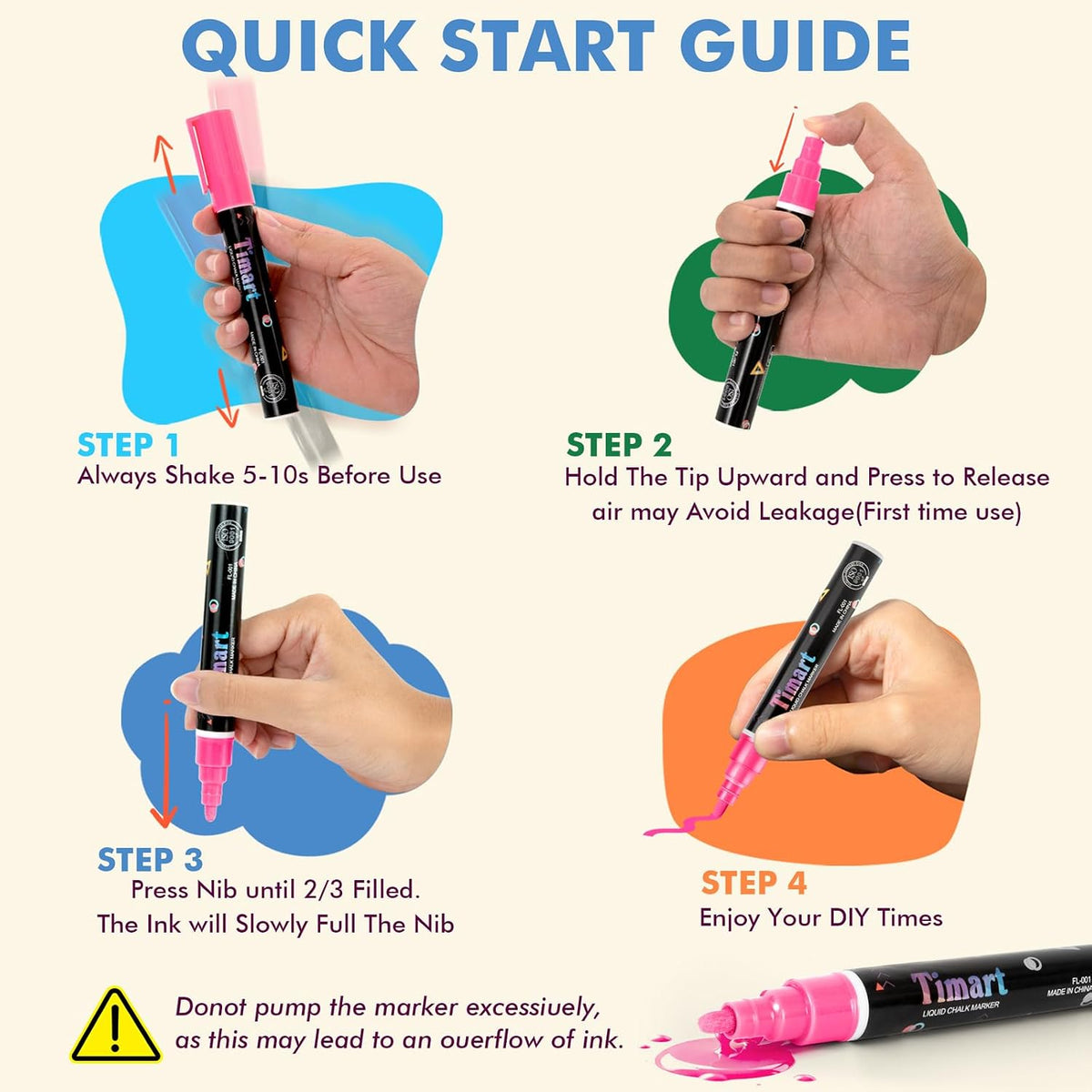 Fine Tip Chalk Markers, Liquid Chalk Pens-8 Pack, 1mm Point
