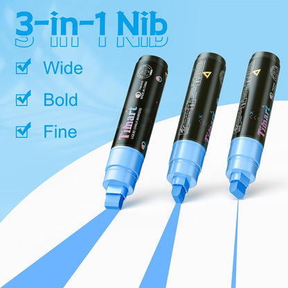 Fine Tip Chalk Markers, Liquid Chalk Pens-8 Pack, 1mm Point
