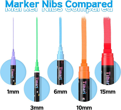 Fine Tip Chalk Markers, Liquid Chalk Pens-8 Pack, 1mm Point