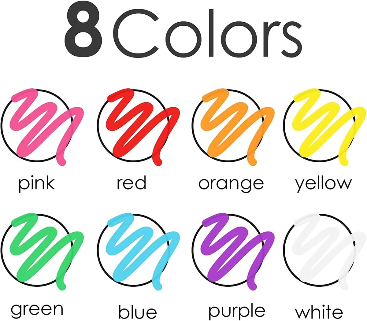 Fine Tip Chalk Markers, Liquid Chalk Pens-8 Pack, 1mm Point