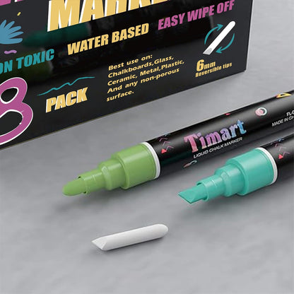Fine Tip Chalk Markers, Liquid Chalk Pens-8 Pack, 1mm Point