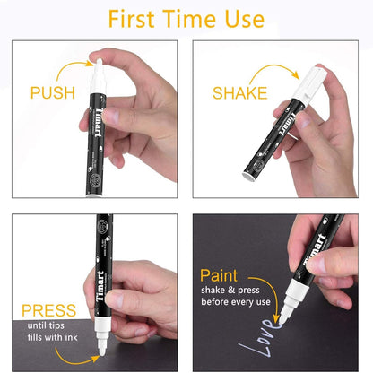 Fine Tip Chalk Markers, Liquid Chalk Pens-8 Pack, 1mm Point