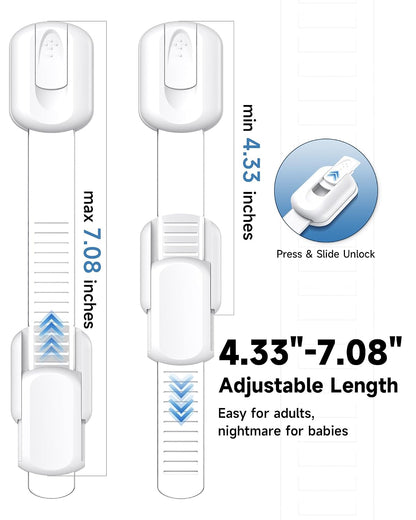Infinno Cabinet Locks for Baby Proofing, Child Safety Latches, 12 Pack