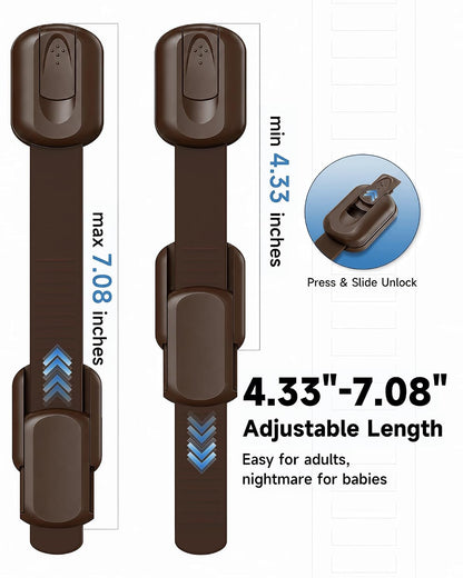 Infinno Cabinet Locks for Baby Proofing, Child Safety Latches, 12 Pack