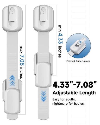Infinno Cabinet Locks for Baby Proofing, Child Safety Latches, 12 Pack