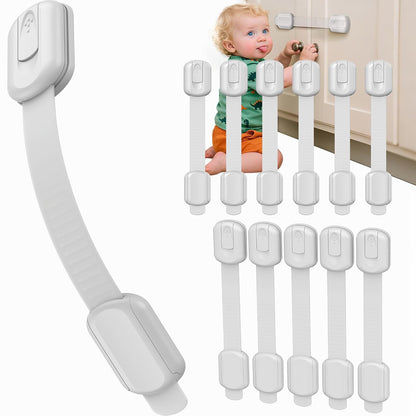 Infinno Cabinet Locks for Baby Proofing, Child Safety Latches, 12 Pack