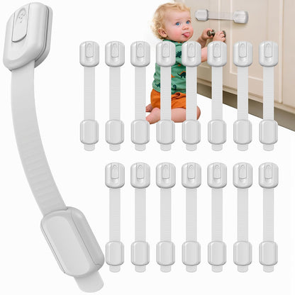 Infinno Cabinet Locks for Baby Proofing, Child Safety Latches, 12 Pack