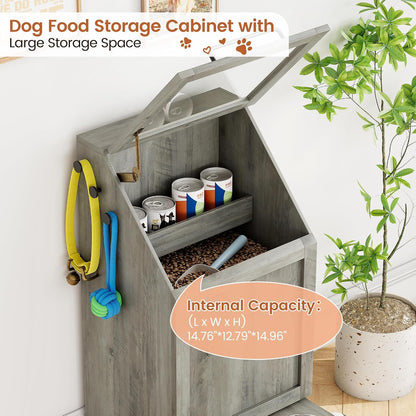 Dog Feeding Station with 2 Elevated Bowls, Brown