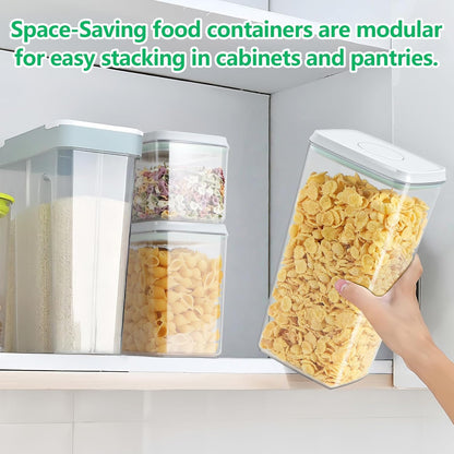 Rice Flour Storage Container - 12.7 Qt | 25 Lbs Crystal-Clear Plastic Food Storage Containers Bin with Pop-up Lid for Grains Beans, Dry Food Holder for Kitchen Pantry Organization and Storage
