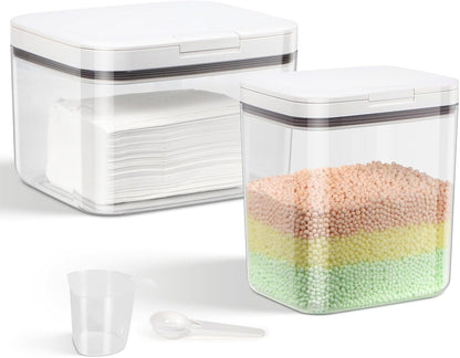 Rice Flour Storage Container - 12.7 Qt | 25 Lbs Crystal-Clear Plastic Food Storage Containers Bin with Pop-up Lid for Grains Beans, Dry Food Holder for Kitchen Pantry Organization and Storage