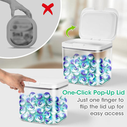 Rice Flour Storage Container - 12.7 Qt | 25 Lbs Crystal-Clear Plastic Food Storage Containers Bin with Pop-up Lid for Grains Beans, Dry Food Holder for Kitchen Pantry Organization and Storage