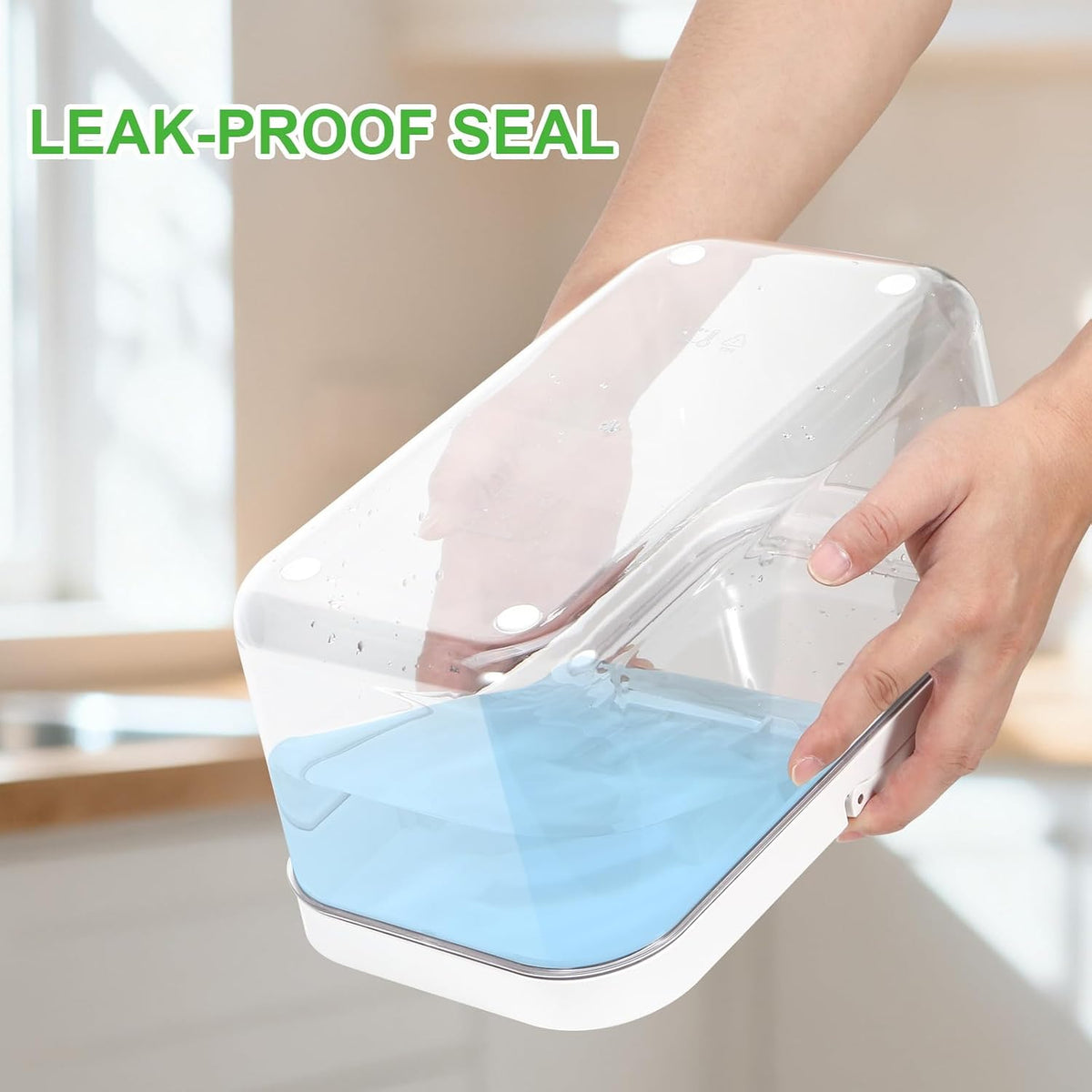 Rice Flour Storage Container - 12.7 Qt | 25 Lbs Crystal-Clear Plastic Food Storage Containers Bin with Pop-up Lid for Grains Beans, Dry Food Holder for Kitchen Pantry Organization and Storage