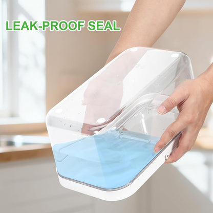 Rice Flour Storage Container - 12.7 Qt | 25 Lbs Crystal-Clear Plastic Food Storage Containers Bin with Pop-up Lid for Grains Beans, Dry Food Holder for Kitchen Pantry Organization and Storage