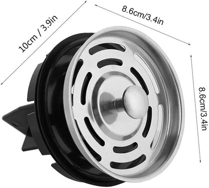 Food Waste Disposer Filter for splash Guard Removable Sink Strainer for Kitchen Debris Catcher Easy Clean Plastic Steel 8.6cm
