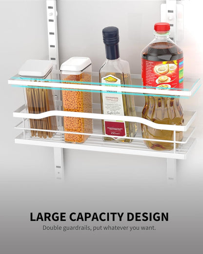 Moforoco 9-Tier Over The Door Pantry Organizer, Pantry Organization and Storage, Black Hanging Basket Wall Spice Rack Seasoning Shelves, Home & Kitchen Bedroom Bathroom House Essentials