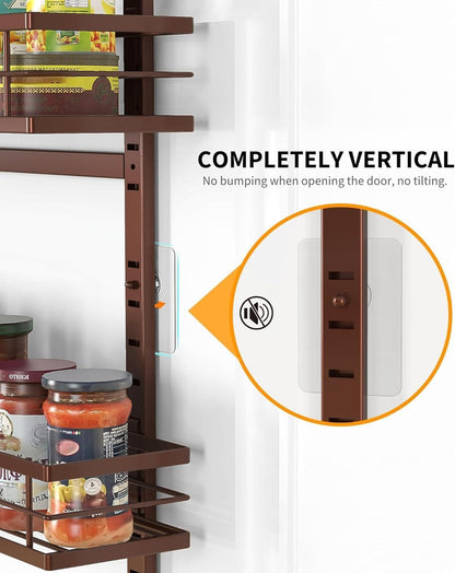 Moforoco 9-Tier Over The Door Pantry Organizer, Pantry Organization and Storage, Black Hanging Basket Wall Spice Rack Seasoning Shelves, Home & Kitchen Bedroom Bathroom House Essentials