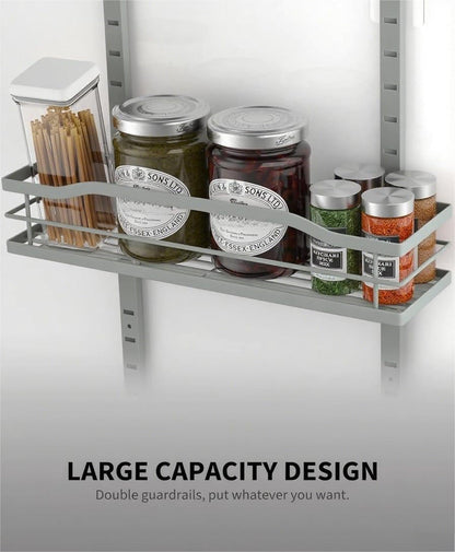 Moforoco 9-Tier Over The Door Pantry Organizer, Pantry Organization and Storage, Black Hanging Basket Wall Spice Rack Seasoning Shelves, Home & Kitchen Bedroom Bathroom House Essentials